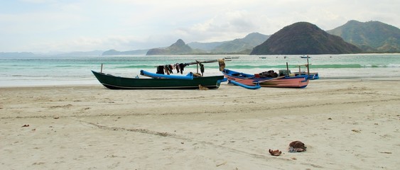 Fishermen's boats on Java, Indonesia