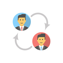 Shift Change Vector Filled colour Icon Illustration