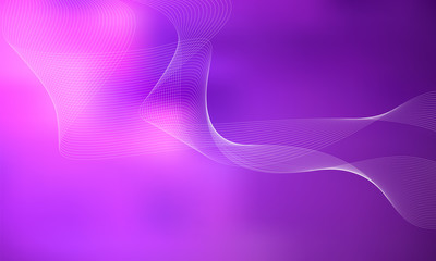 Abstract wave element for design. Digital frequency track equalizer. Stylized line art background. Colorful shiny wave with lines created using blend tool. Curved wavy line, smooth stripe Vector