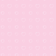 Seamless heart pattern background, Vector hearts icon, Hand drawn, Seamless backgrounds and wallpapers for fabric, packaging, Decorative print, Textile, repeating pattern