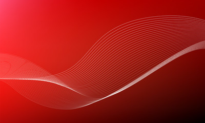 Abstract wave element for design. Digital frequency track equalizer. Stylized line art background. Colorful shiny wave with lines created using blend tool. Curved wavy line, smooth stripe Vector