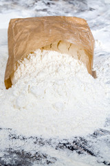 small bag with flour