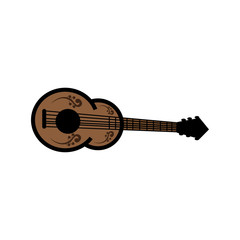 guitar simple color vector design icon
