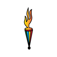 Simple design vector color torch icon