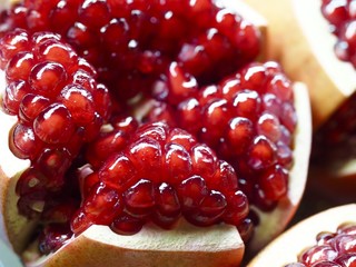 pomegranate on a plate