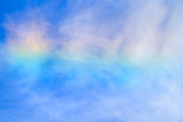 Naklejka na ściany i meble Close​ up beautiful rainbow clouds.