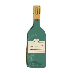 Modern flat isolated illustration on the white background. Clip art decor.