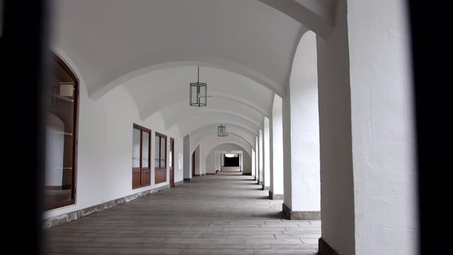 german city freising arcades walking area