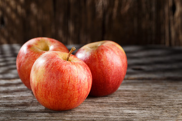 Red apple fruit on the table