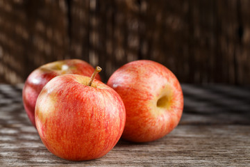 Red apple fruit on the table