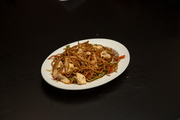 pasta with beef from chinese cuisine