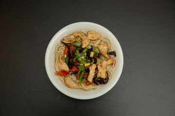 pasta with sea food from chinese cuisine