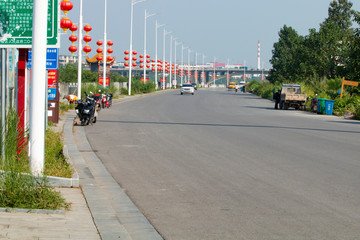 A spacious road in the city