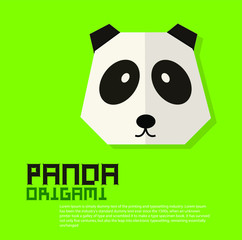Cute animal in origami style vector illustration. simple shape drawing for greeting card or decoration poster. 