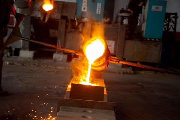 steel foundry stock photo