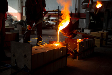 steel foundry stock photo