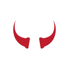 Devil horn icon design isolated on white background. vector illustration