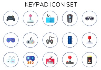 keypad icon set