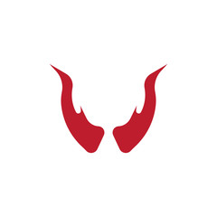 Devil horn icon design isolated on white background. vector illustration