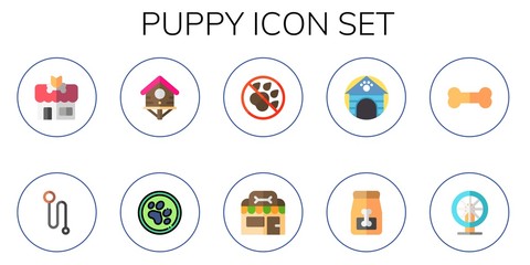 puppy icon set