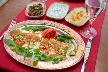 beyti kebab stock photo