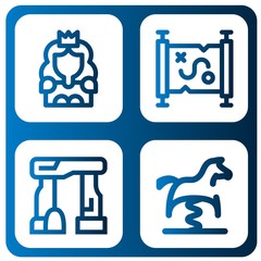 Set of castle icons