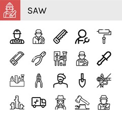 Set of saw icons
