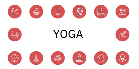 yoga icon set