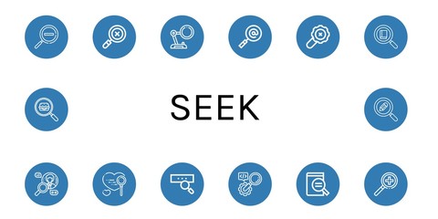 seek simple icons set