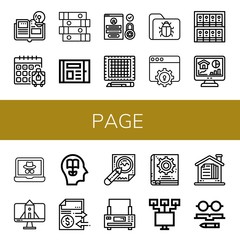 Set of page icons