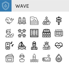 wave icon set