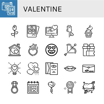 valentine icon set