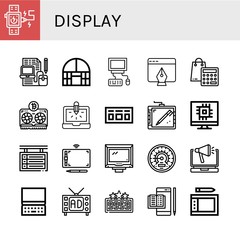 display simple icons set