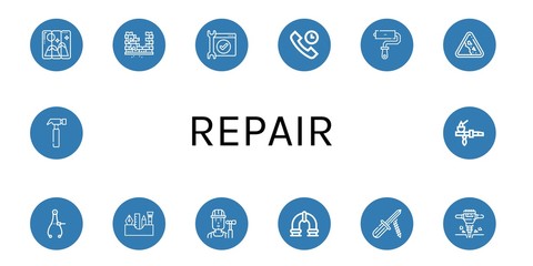 repair icon set
