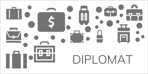 diplomat icon set