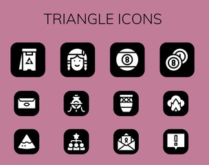 Modern Simple Set of triangle Vector filled Icons