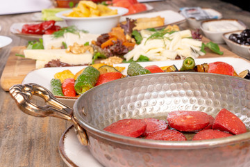 Trukish breakfast from turkish cuisine