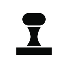 Stamp icon , template logo design emblem isolated , business approve work , outline solid background white