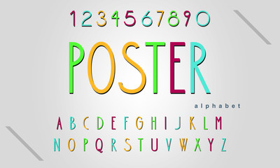 Poster alphabet letters font and number. Classic Lettering Minimal Fashion Designs. Typography fonts regular uppercase and lowercase. vector illustration
