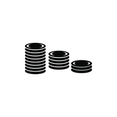 Coins icon design isolated on white background. vector illustration