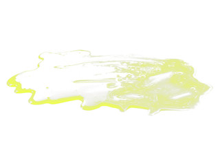 Water on white background. Spilled water puddle isolated on white background. Texture of spilled water.