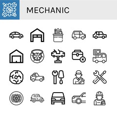 mechanic icon set