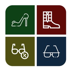 Set of stylish icons