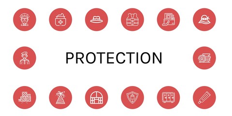 protection icon set