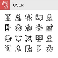 user simple icons set