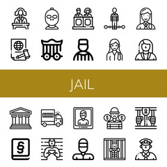 jail icon set