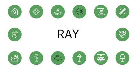 ray simple icons set