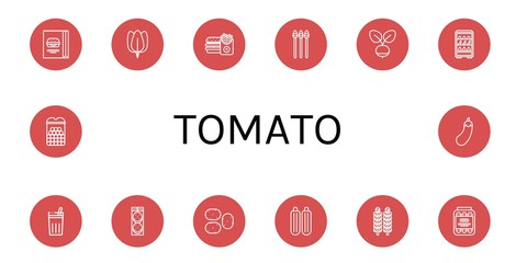 Set of tomato icons