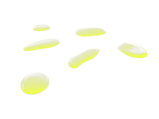 Water on white background. Spilled water puddle isolated on white background. Texture of spilled water.