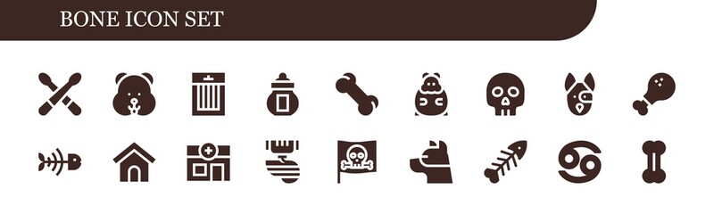 bone icon set